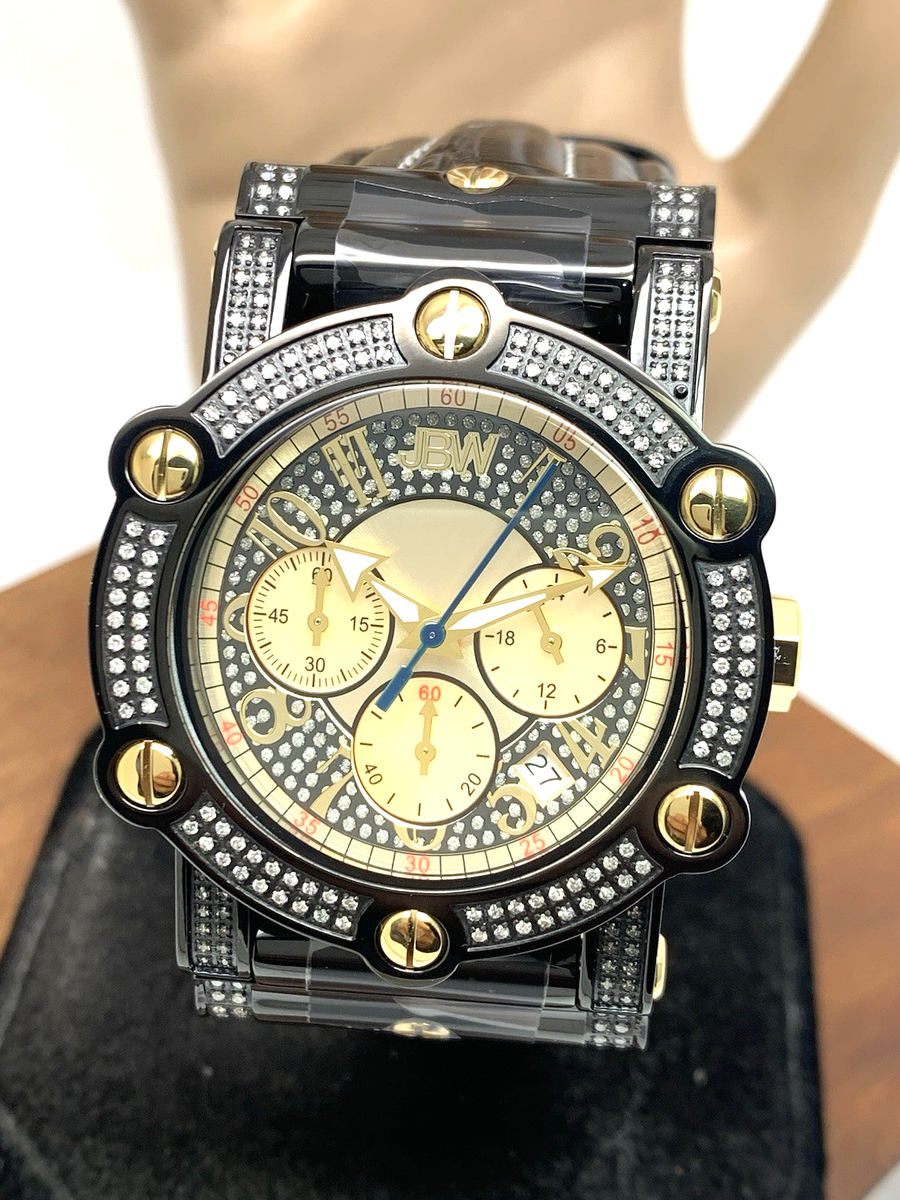 JBW Men's Watch JB-6215-10B 10 YR Anniversary Phantom 1.96ctw