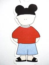 Vacation Boy Mouse Ears Hat RETIRED 1999 My Mind's Eye Die Cut  2-3/8" x 4.5"