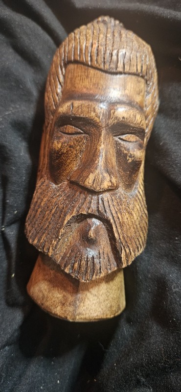 Vintage Wood Carving Of Old Man