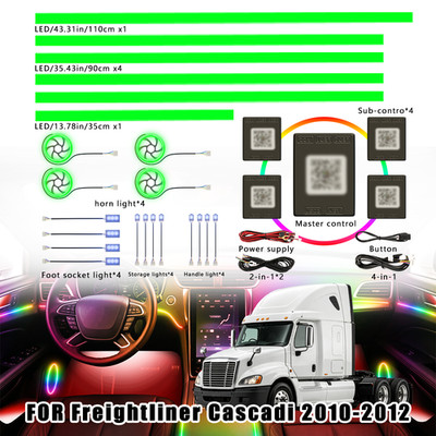 Atmosphere Lamp Kit for Freightliner Cascadia 2010~2012 Interior Car RGB Lights