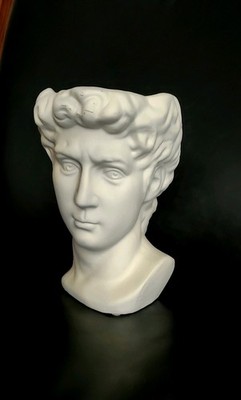Michaelangelo Vintage Bust Of David Plaster Planter