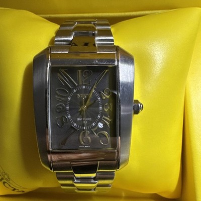 Invitica Stainless Steel Mans Watch. With Original Box & Manuel. Near Perfect.