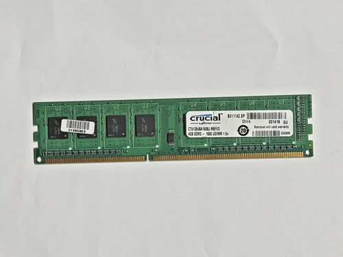 Crucial CT51264BA160BJ 4GB (PC3-12800 (DDR3-1600), DDR3 SDRAM, DIMM) RAM Module