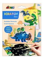 Avenir Scratch Art Dino Wenskaarten Set Maak Mooie Wenskaarten Scratch Art