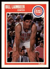 1989-90 Fleer Bill Laimbeer Detroit Pistons #48