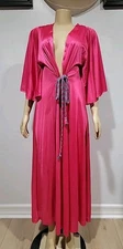 Milco New York Vintage Fuchsia Medium Kimono Gown Robe Peignoir #CB7