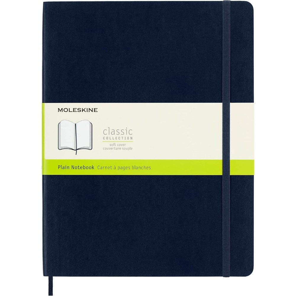 Moleskine Sapphire Blue Extra Large Plain Notebook Soft (Paperback Book) - Image 2