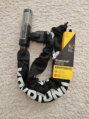 Kryptonite KryptoLok 912 Combo Fahrradkettenschloss 120cm Schwarz/Weiß