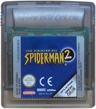 game boy color Spider-Man 2: The Sinister Six, (Works on US consoles)