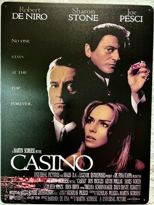 TIN SIGN 12x16 Casino Movie Robert Dinero Sharon Stone Joe Pesci Gambling  #72