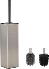 Toilet Brush and Holder Set Brushed Nickel Toilet Bowl Cleaner Brush Freestandin