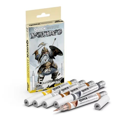 AK Interactive AKMQ107 - Quick Markers Set - Dwarfs - New