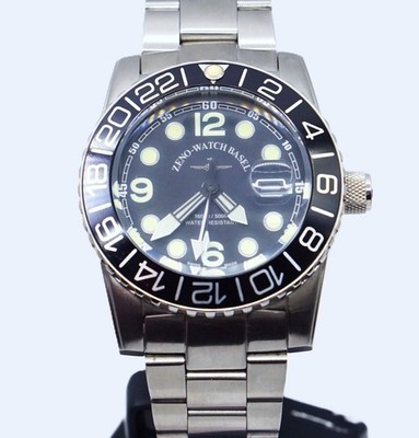 ZENO-WATCH Basel GMT Pilot Quartz Watch Men Deadstock From Japan