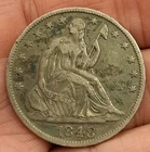 1848-O Seated Liberty Half Dollar 50c Circulated 90% Silver Coin