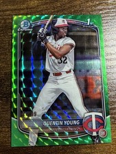 QUENTIN YOUNG 2025 Bowman Draft #BDC-92 1st Green Geometric Refractor /99