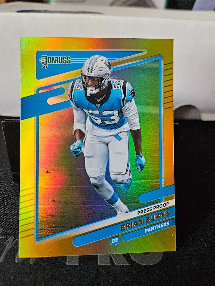 2021 Donruss Football Premium Gold Press Proof #224 Brian Burns Panthers