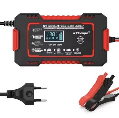 Intelligentes KFZ Batterieladegerät 12V LCD Display Motorrad LKW Schnellladung