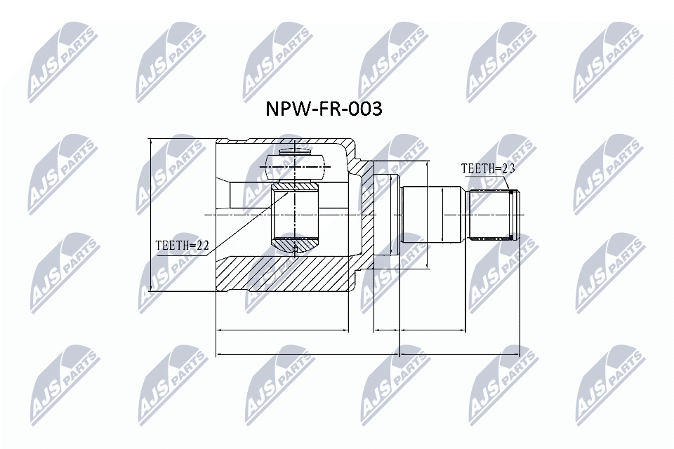 JOINT KIT DRIVE SHAFT NPW-FR-003 FOR FORD FOCUS/C-MAX/II/Turnier/Station/Wagon - Image 4