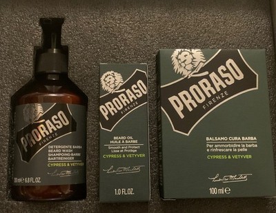 Proraso of Italy Bartpflege - Zypresse und Vetiver - Nagelneues Geschenkset 