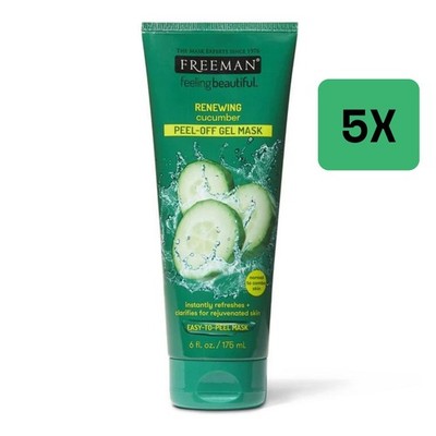 5x Freeman Cucumber Peel Off Face Mask 175ml Renewing Refreshing Pore Clean