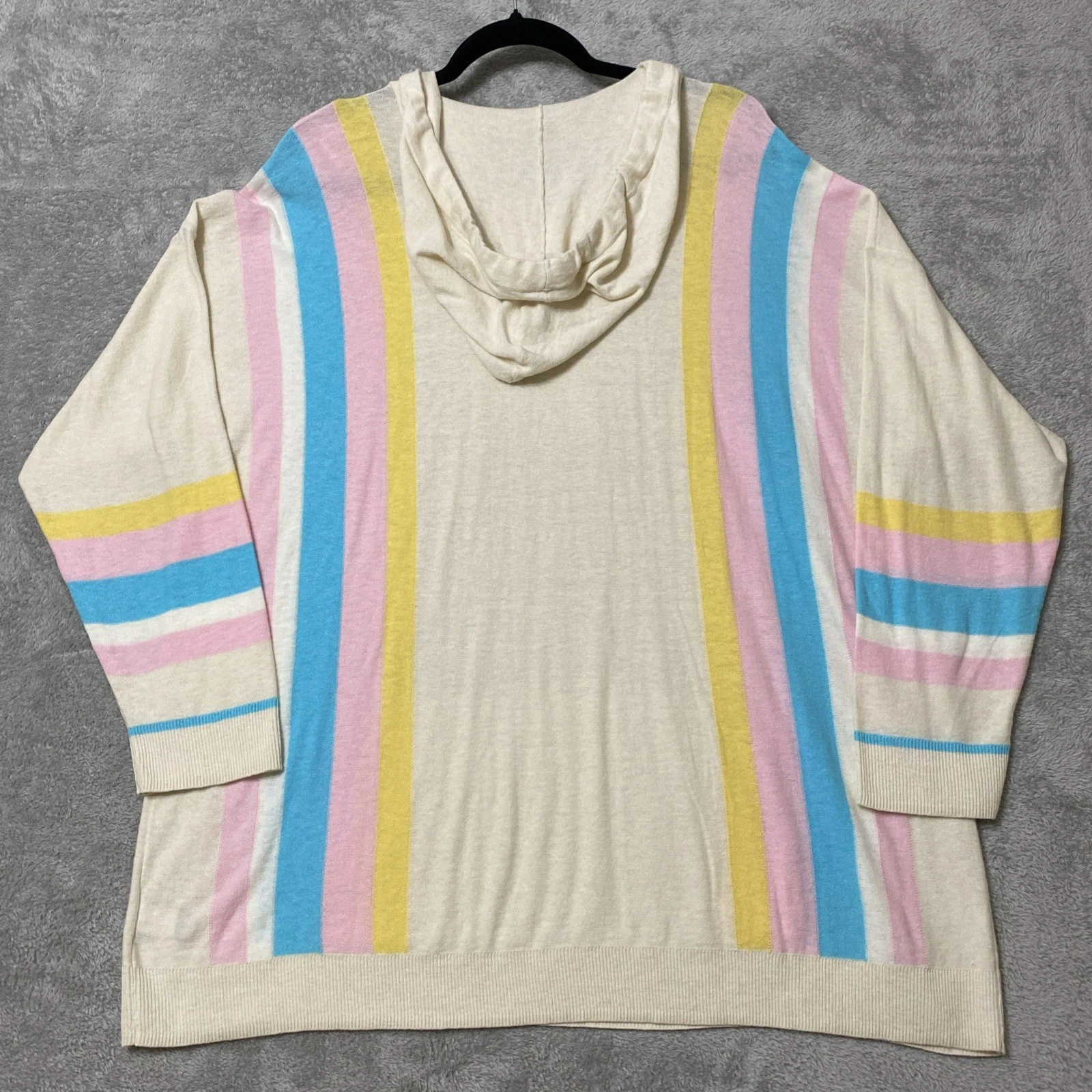 OFF WHITE Torrid maglione felpa con cappuccio taglia 2 maglia pullover cotone leggero costa spiaggia