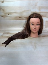 Cosmetology Female Mannequin Head With 24 Inch Real Long Hair, Brown Hair
