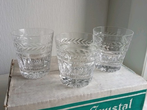 6 Stuart Crystal Arundel cut 7oz tumblers