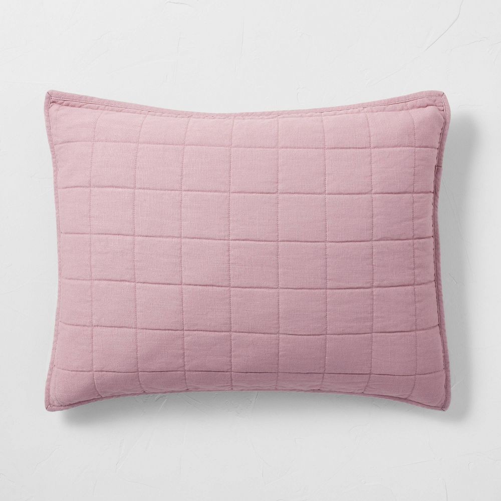 Наволочка Casaluna из искусственной льняной ткани в минималистичном стиле OEKO-TEX Сиреневый Стандартный 2290₽