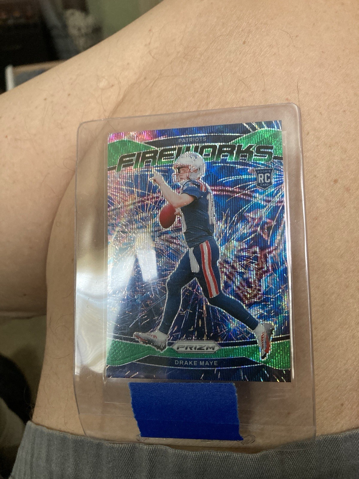 2024 Panini Prizm - Fireworks Drake Maye #22 Green Wave Prizm (RC) 74 cent ship