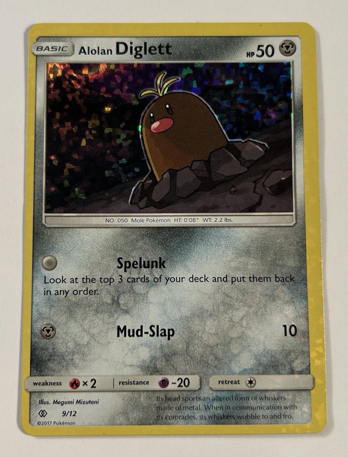 Alolan Diglett McDonald's Holo Promo 9/12 Pokemon Card TCG 2017 MP