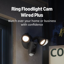 Floodlight Cam Wired plus Newest Model , Outdoor Home or Business Security with