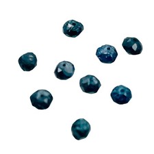 Blue Diamond Faceted Roundel Beads  3-2.6mm  9 Beads  1.0 carat 10597A
