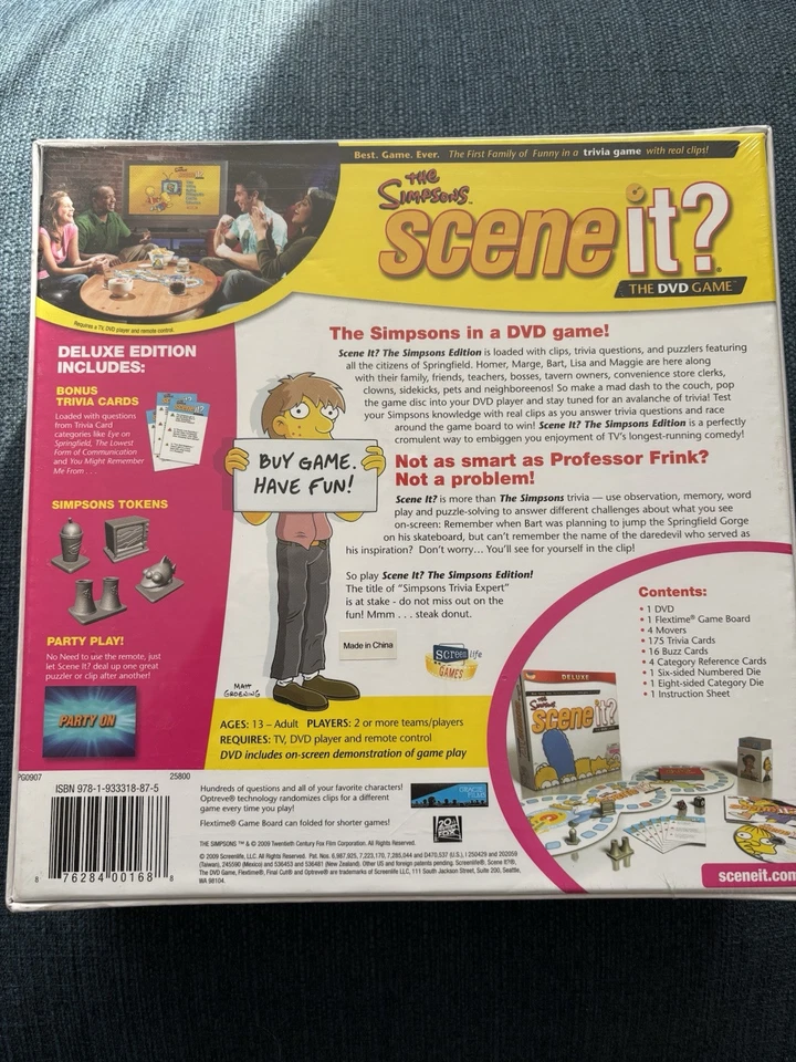 THE SIMPSONS - SCENE IT? THE DVD TRIVIA GAME - Factory sealed! NEW! 2009 - Image 2 of 2