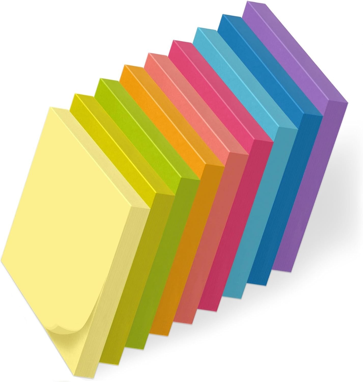 Self-Stick Pop-up Post It Notes 3x3 Inches 9 Pads Bright Colors-image
