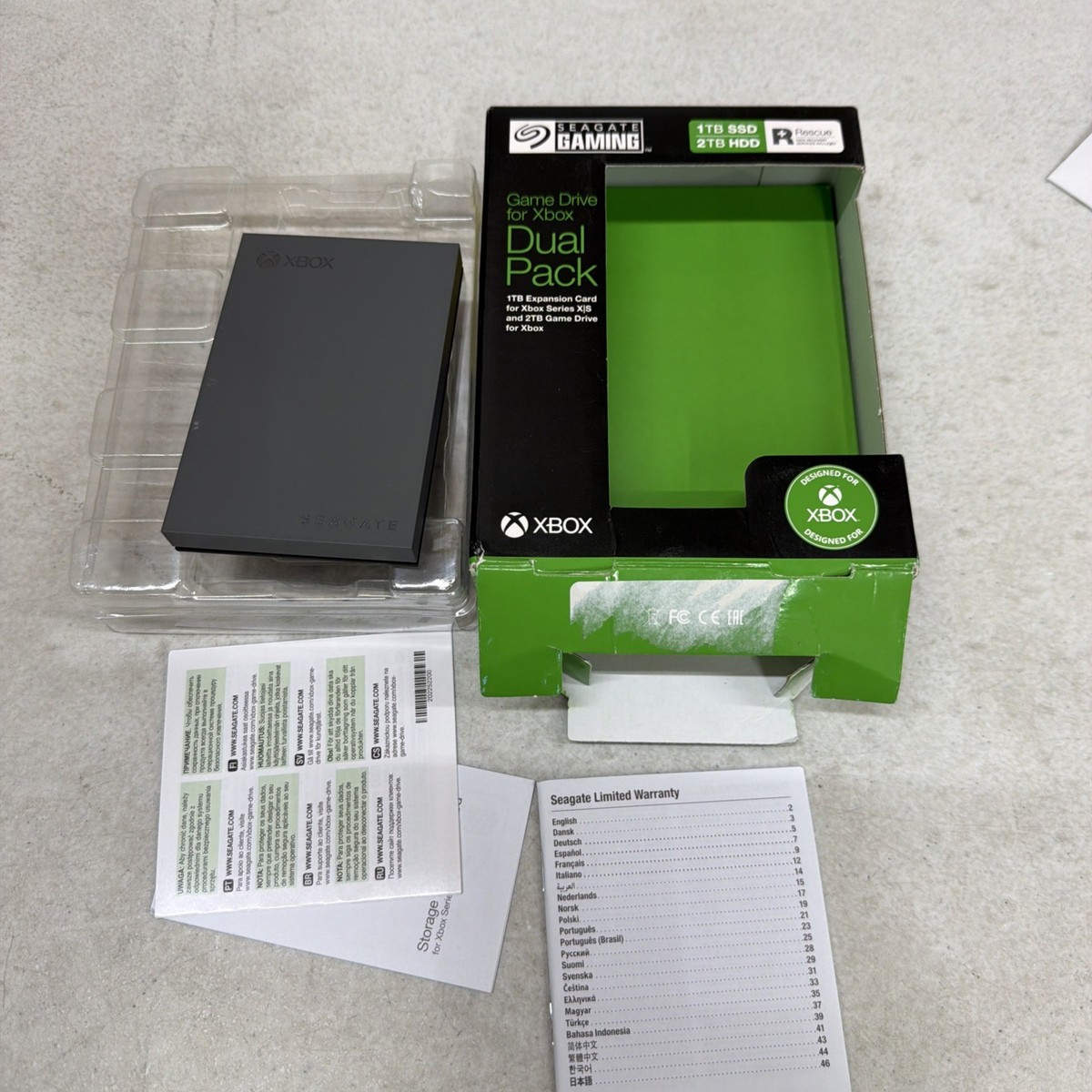 Seagate Game Drive Dual Pack 1TB SSD and 2TB HDD for Xbox Series X