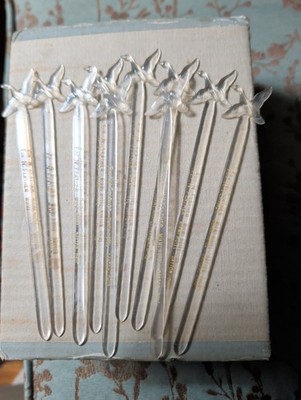 Fin N Feather Miami Hotel Dayton Ohio Swizzle Stick Lot Of 10