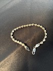 Sterling Silver Twist Chain Bracelet Approximately 7.5 Inches Made In Italy — photo 1