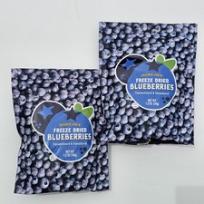 2 Packs Trader Joe's Freeze Dried Blueberries Unsweetened Unsulfured 1.2 oz Each