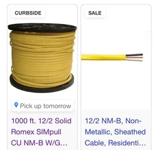 Southwire 28828255 250 ft. 12/2 Solid Romex SIMpull CU NM-B W/G Conductor Cable