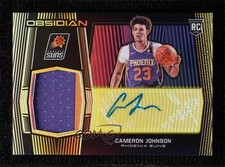 2019 Obsidian Rookie Jersey Electric Etch Yellow 4/10 Cameron Johnson Auto 02ez
