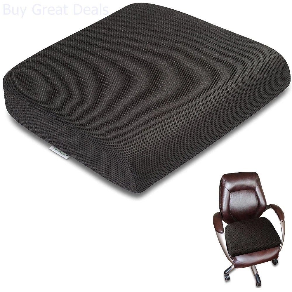 TravelMate Extra-Large Memory Foam Seat Cushion - Perfect for Office C