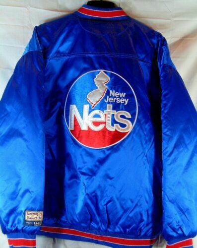 ■送料無料■期間限定！新作‼︎【NETS《HARDWOOD CLASSICS】 NBA New Jersey Nets Hardwood Classics Satin Jacket Adult sz 3XL