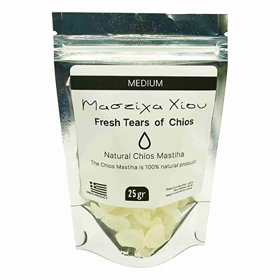 Premium Mastic Gum | 25gr (0.88oz) Greek Chios Mastiha Masticha Resin Sap Tin