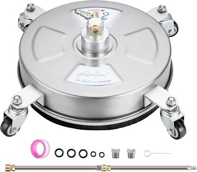 #ad Stainless Steel Surface ... 14quot; Pressure Washer Surface Cleaner with 4 Wheels $85.20