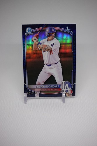 2025 Bowman Chrome Blue Reptilian - Victor Rodriguez 1st /150 - LA Dodgers
