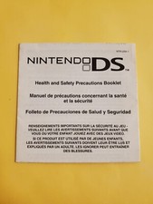Nintendo DS Authentic Health  Safety Precautions Manual Booklet Only