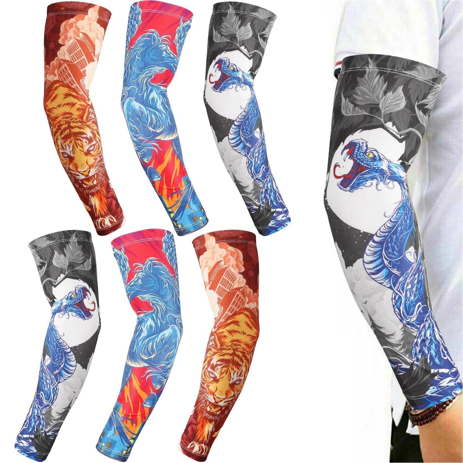 3 Pair Cooling Arm Sleeves Cover UV Sun Protection Cycling Running For Men Women
Opens in a new wind