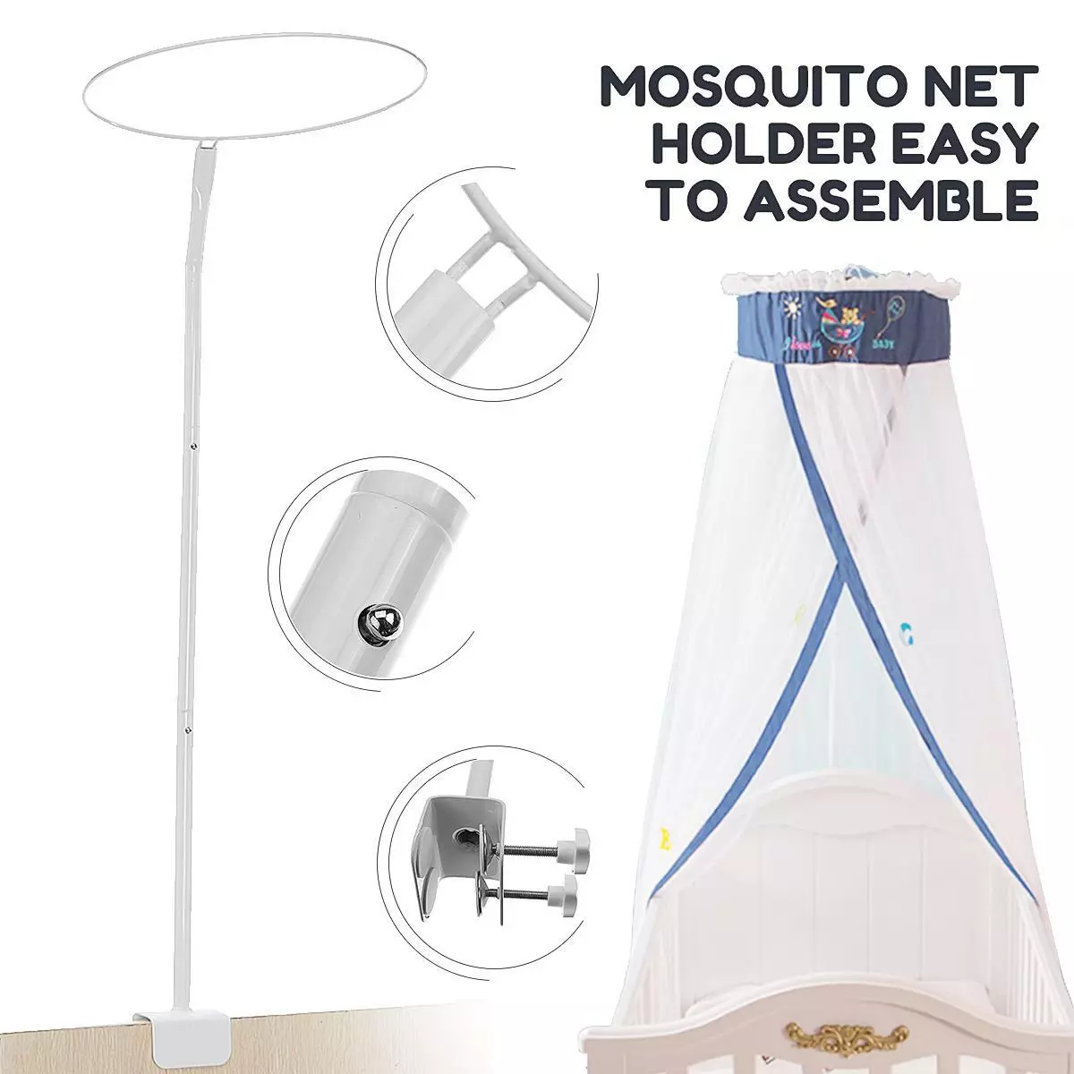 Baby cot mosquito sales net with stand