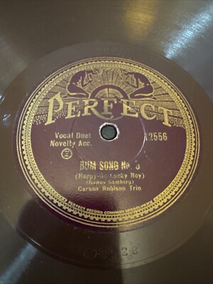 Perfect 78 RPM Carson Robison Trio - Bum Song No 9 12556 V+ Country