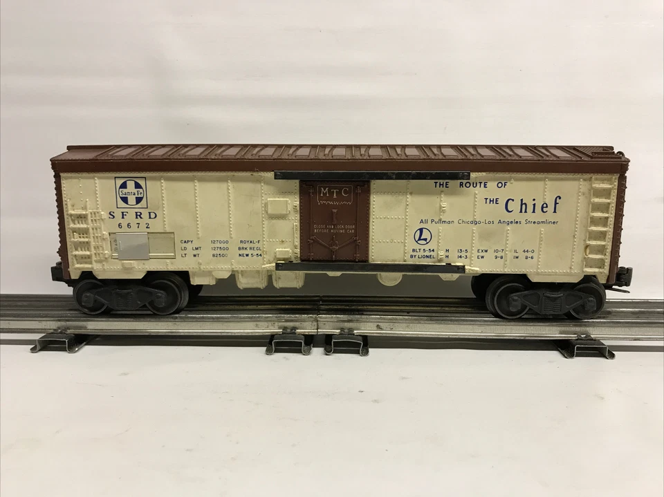 O Scale Lionel 6672  Santa Fe SFRD Blue Lettering Mechanical Reefer Car 6672 - Image 3 of 4